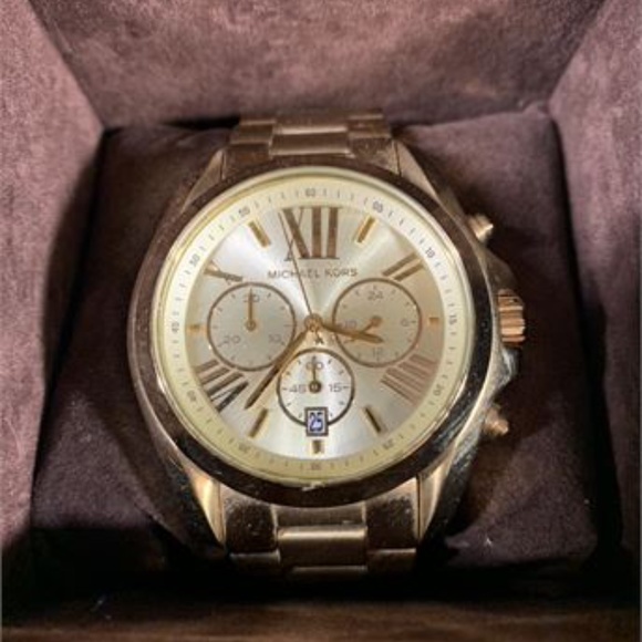 Michael Kors Gold Wrist Watch + Box - Picture 1 of 7